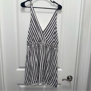 Lulus *flawed* never worn, black and white striped mini dress